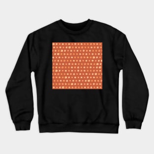 Watercolor dot to dot in orange and cream Crewneck Sweatshirt